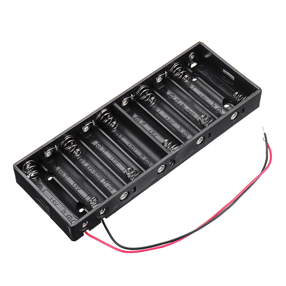 10 Slots AA Battery Box Battery Holder Board for 10xAA Batteries DIY kit Case