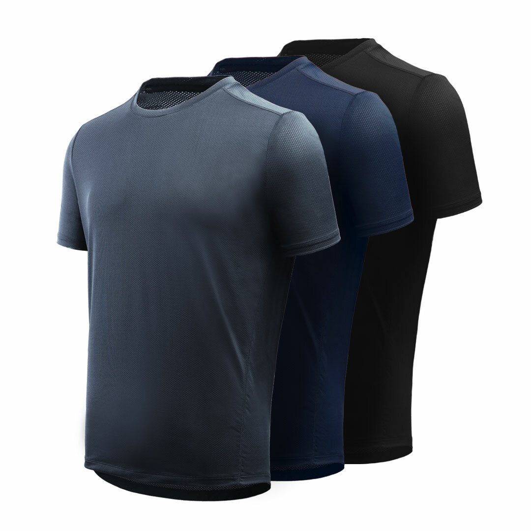 [DE XIAOMI YOUPIN] Giavnvay Hombres camiseta deportiva de hielo Secado rápido Ultrafino liso Aptitud Camisetas para correr