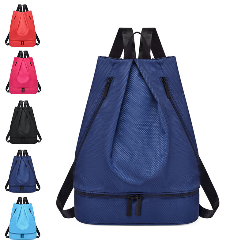 スポーツフィットネスバッグ、濡れた乾いた分離、水泳バッグ、防水ビーチストレージバックパック、学校バッグの携帯用。