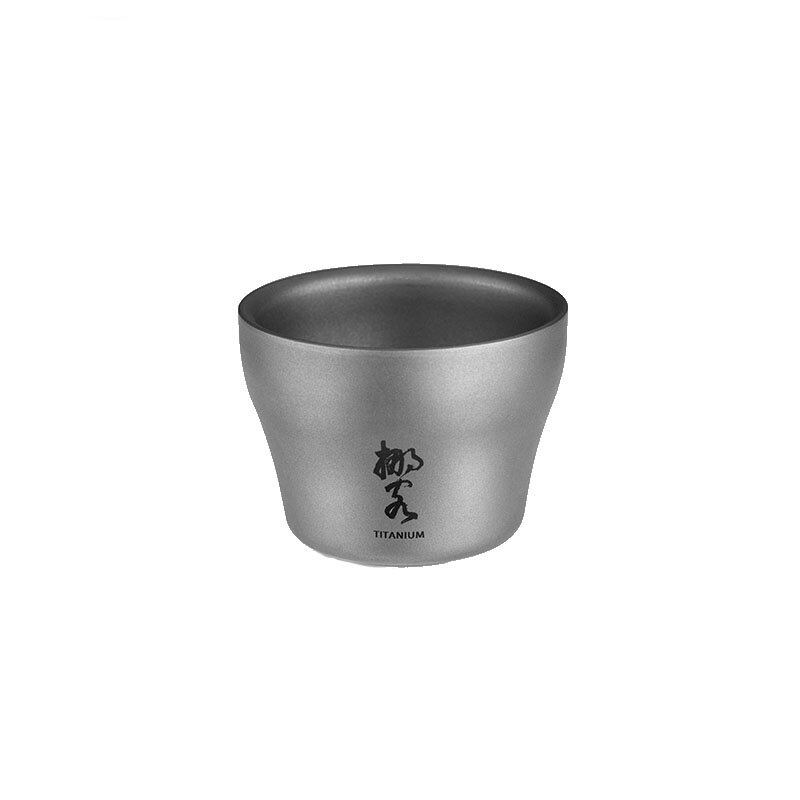 Naturehike 45ml Titanium Cup Ultralight Double Wall Chinese Kongfu Tea Cup for Outdoor Camping Hiking Picnic
