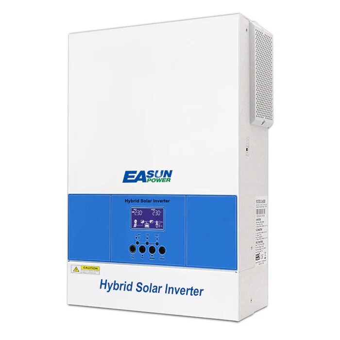 [EU Direct] EASUN POWER Solarwechselrichter 6,2KW 220V Off Grid Wechselrichter MPPT 120A Solarladegerät PV 6500W 500VDC Eingang Batterielos Unterstützung mit WIFI-GPRS Fernüberwachung LCD, ISolar SMG II 6,2KP--WIFI