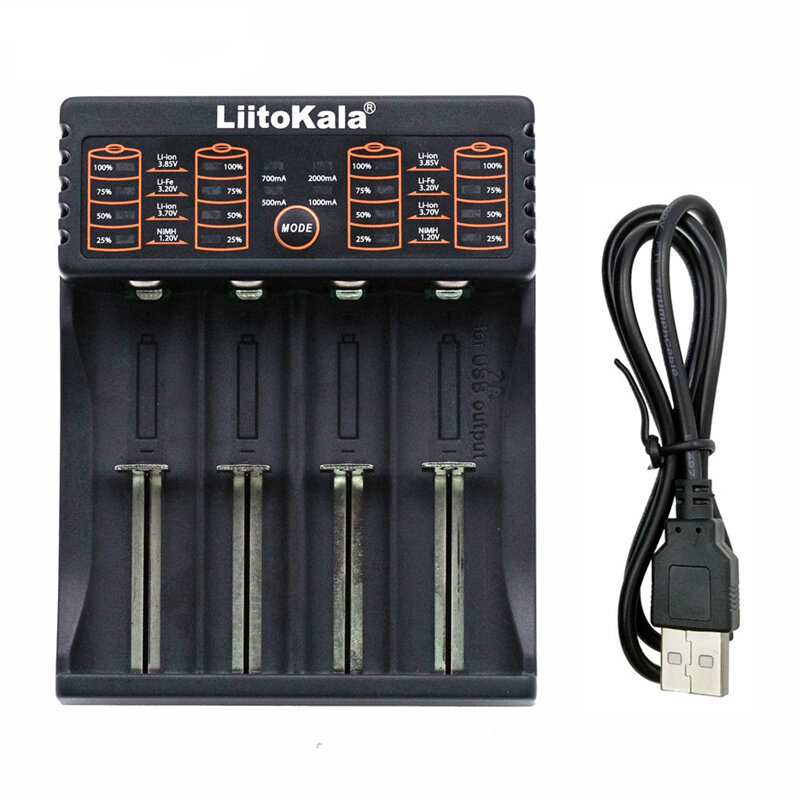 Liitokala Lii-402 Intellegent Battery Charger 1.2V 3.7V 3.2V 3.85V 18650 18350 26650 18490 AA AAA 14500 21700 Lithium Ni