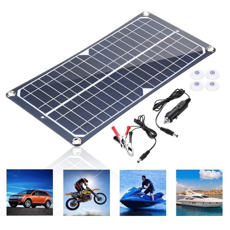 100W 18V Monokristal Solar Panel Çift USB Taşınabilir Batarya Şarj Cihazı Araba RV Bot Taşınabilir Şarj Cihazı Outdoor Kampçılık Seyahat