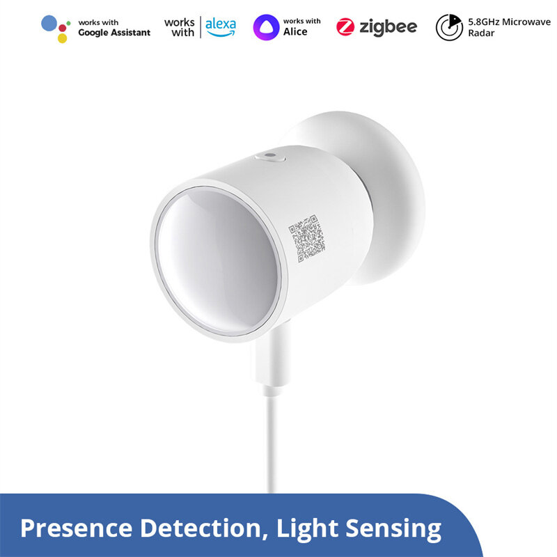 Sonoff SNZB-06P Smart Home Zigbee3.0 Human Presence Sensor Microwave Radar Detection Smart Body PIR Detector Work With I