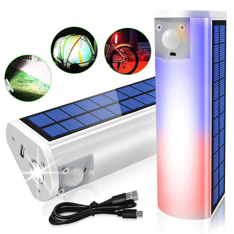 XANES® 260LM Multifunctional Solar Camping Light Waterproof Power Bank 3 Modes Work Lamp Outdoor Travel Hiking Tent Light
