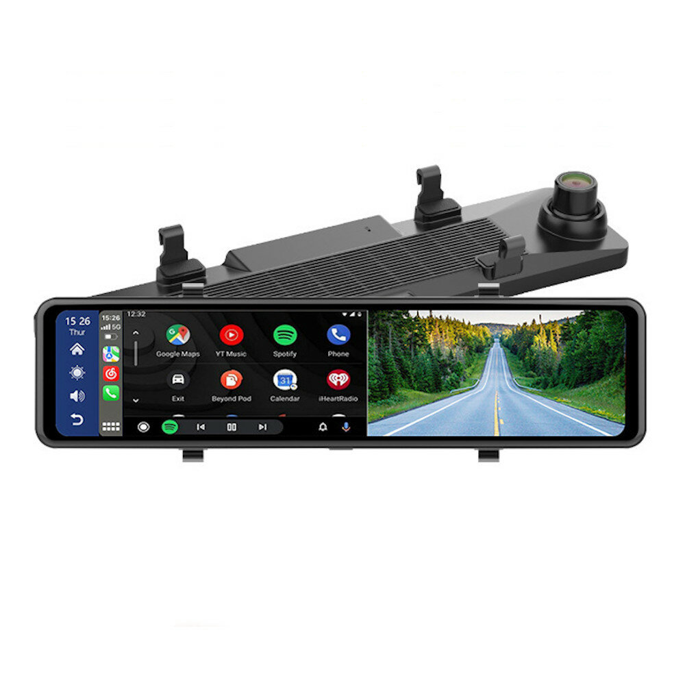 CP06 11.26 Inch 2K+1080P Dash Cam Car DVR Carplay Android AUTO WIFI bluetooth Voice Control Streamin