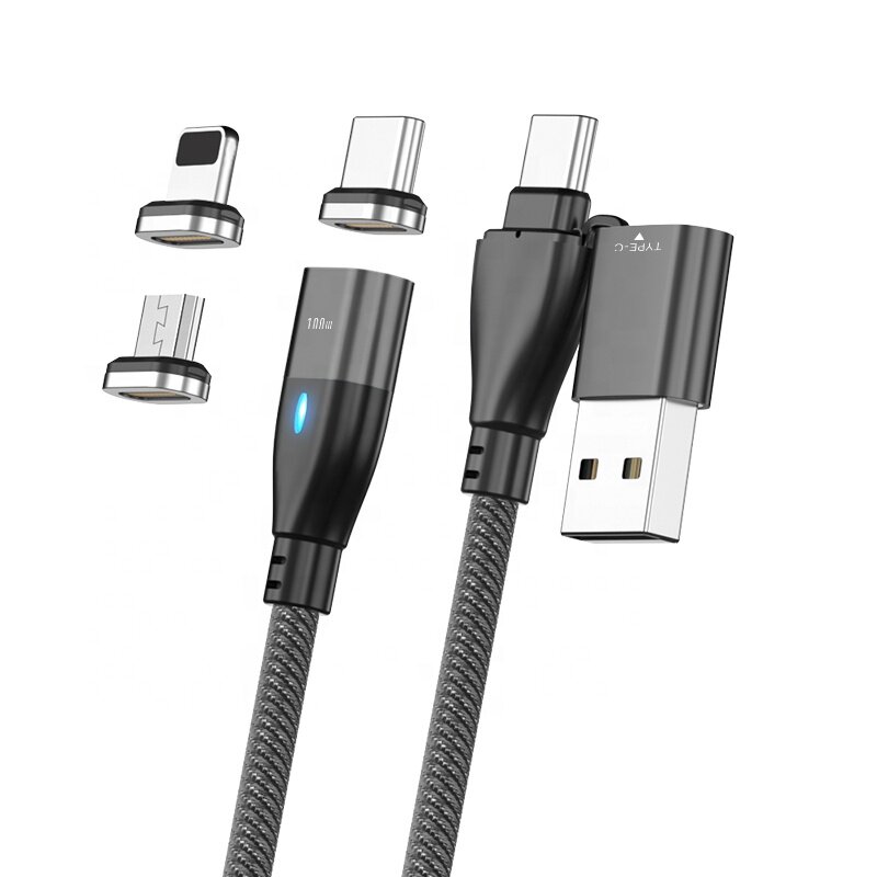 A02M11 6 in 1 Magnetic Data Cable 100W PD Charging Cable USB to Type-C/ Type-C to Type-C/ Type-C to 