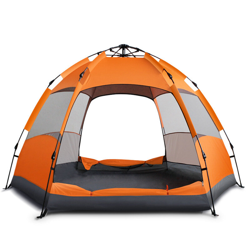 Автоматический палатка для 3-5 человек на открытом воздухе, водонепроницаемый двухслойный тент от солнца и дождя для походов и кемпинга