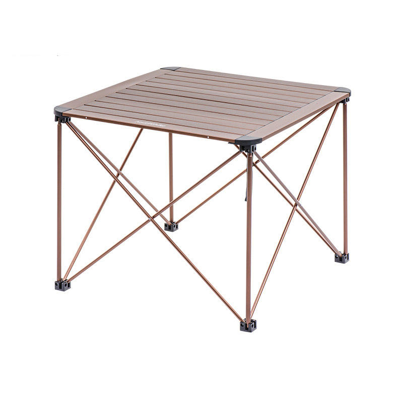Przenośny stół na zewnątrz Naturehike, aluminiowy, do kempingu i pikniku, o wymiarach 27,3x27,3x22 cali.