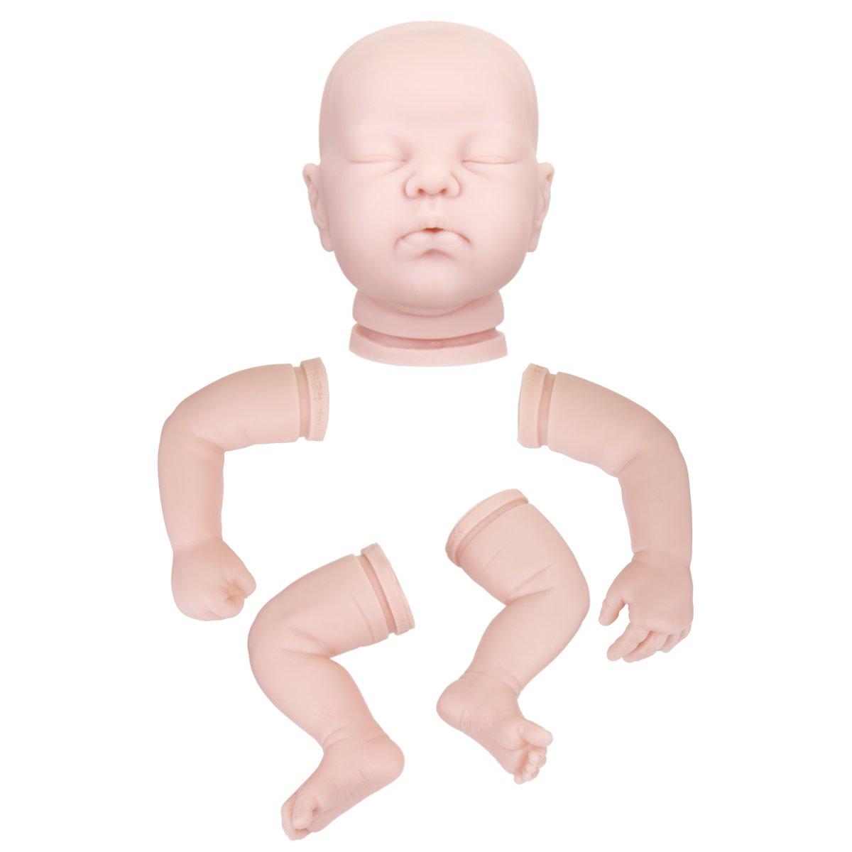 Vinyl siliconen diy reborn baby pop accessoires levensechte peuter geschenken geen lichaam