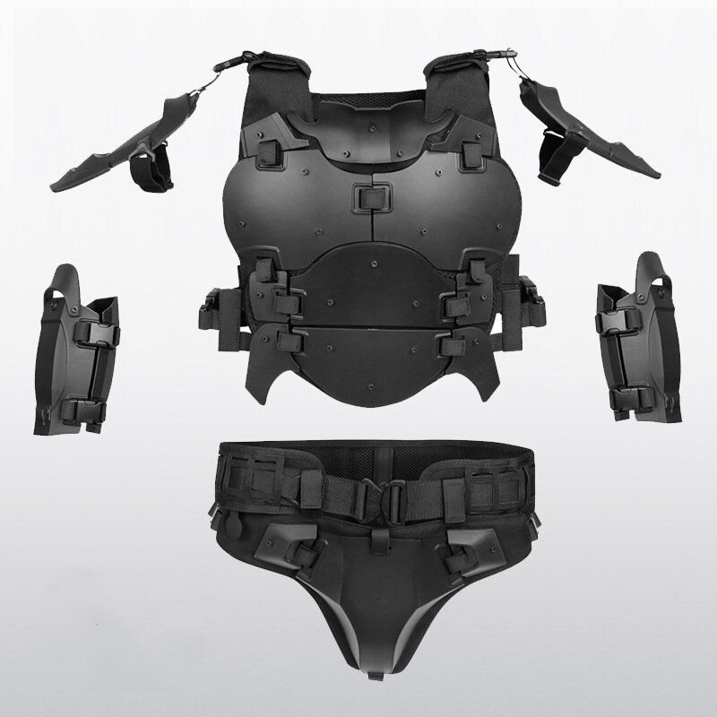 WOSPORT Tactical Armor Suit Adjustable Bulletproof Plate with Elbow Breastplate Crotch Waist Seal Outdoor Hunting