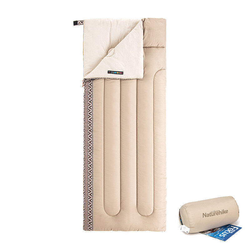 Спальный мешок Naturehike L150 для одного человека, удобный, с хлопковой подкладкой, ультралегкий, стиральный, складывающийся тип «конверт», для отдыха на природе и кемпинга