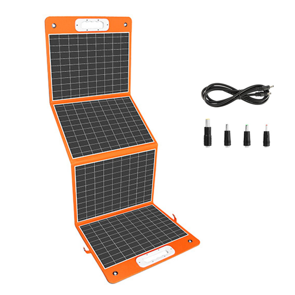 [US direto] FlashFish 18V 100W painel solar dobrável carregador solar de emergência com PD tipo-c QC3.0 para telefones tablets acampamento van RV viagem queda de energia