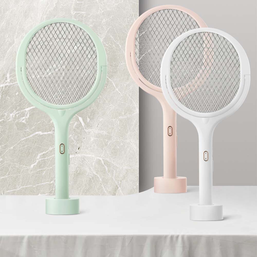 3500V Electric Mosquito Swatter 1200mAh Long Battery life Mosquito Killer LampUSB Rechargeable Mosquito Zapper Support