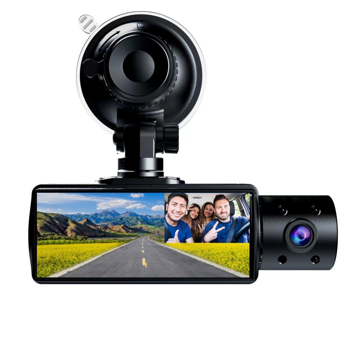 

3.16 Inch HD 1080P Screen Car DVR Driving Recorder 2 / 3 Lens Dash Cam With Reversing Image Loop Recording Motion Detect