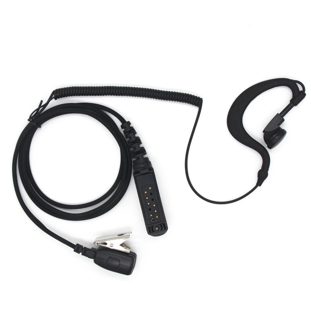 Ptt mic g shape earpiece headset for sepura stp8000 walkie talkie ham radio hf transceiver handy c1035a