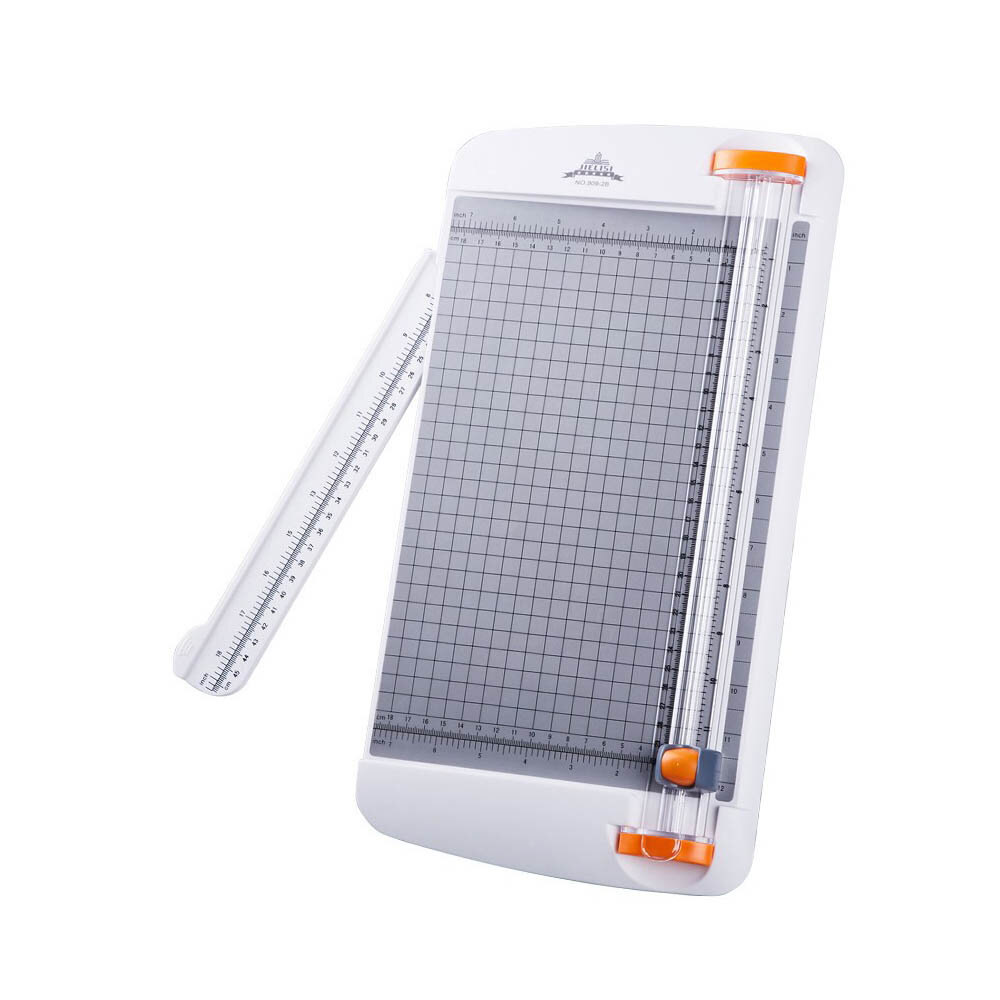 

Paper Trimmer A4 Paper Cutter Manual Effort Safety Paper Cutting with Ruler for School Office Home Supplies