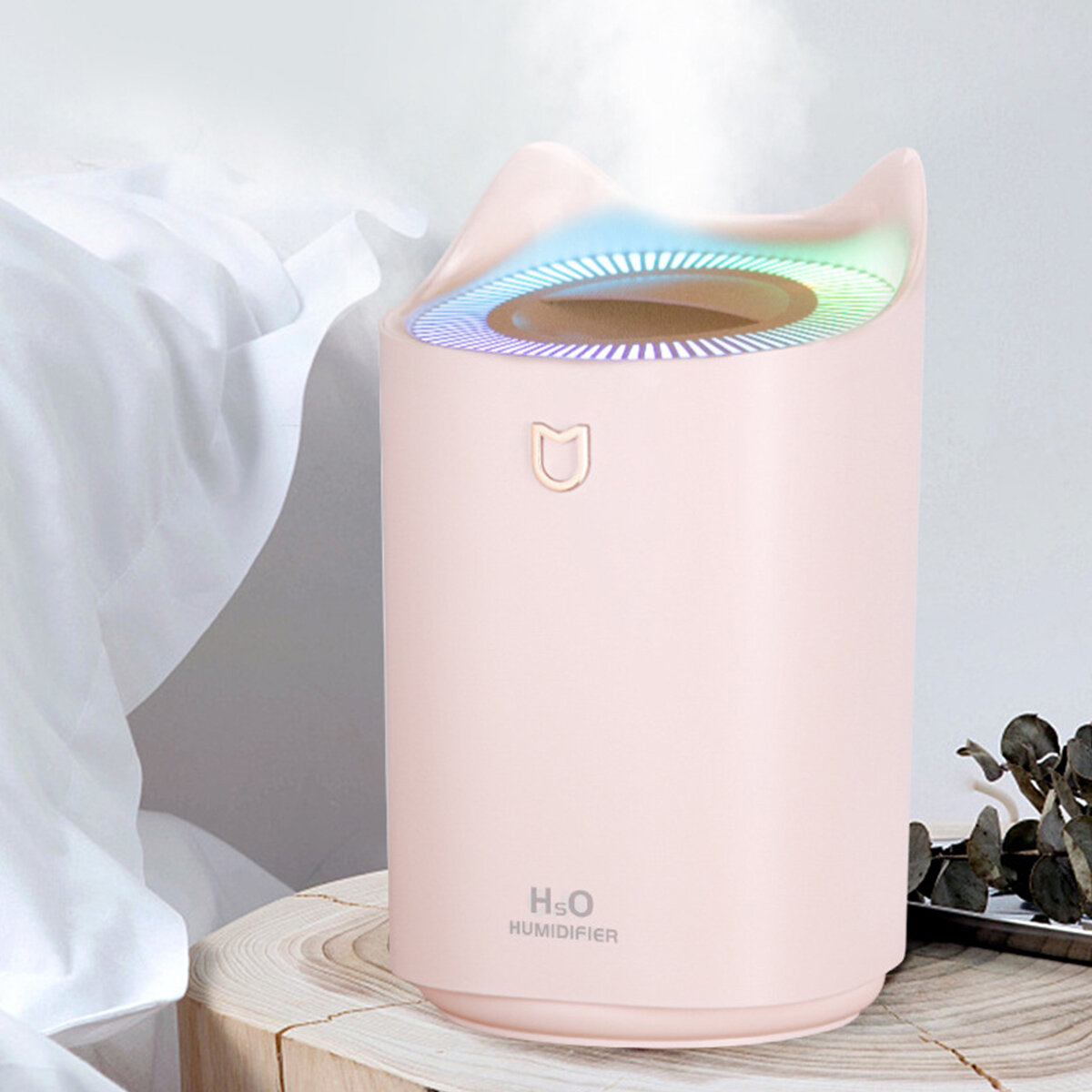 

3L Home Air Humidifier Double Nozzle Cool Mist Aroma Diffuser USB Charging with Colorful Light Low Noise for Home Bedroo