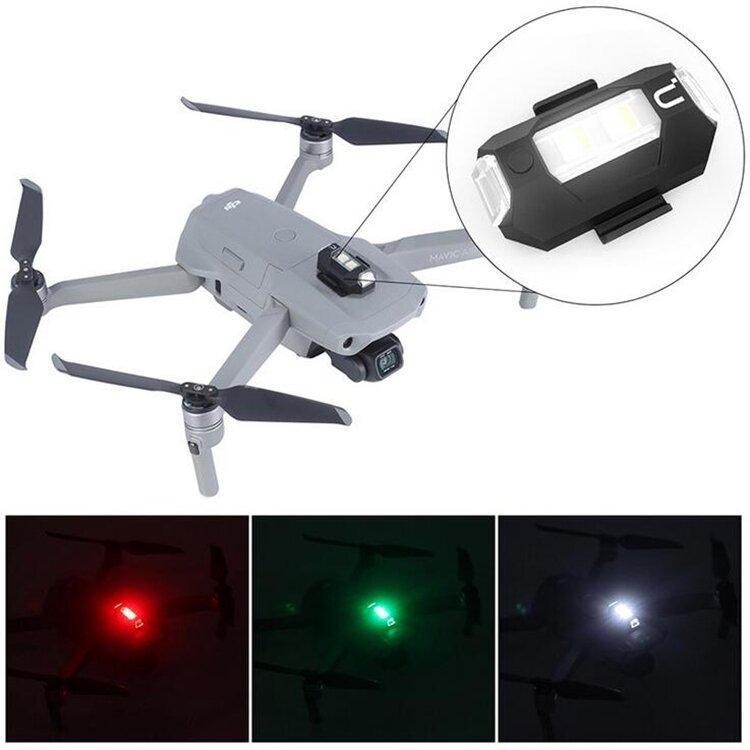 Ulanzi DR-02 Oplaadbare Night Fly LED Waarschuwingslampje AntiCollision Strobe Blinker voor DJI Mavi