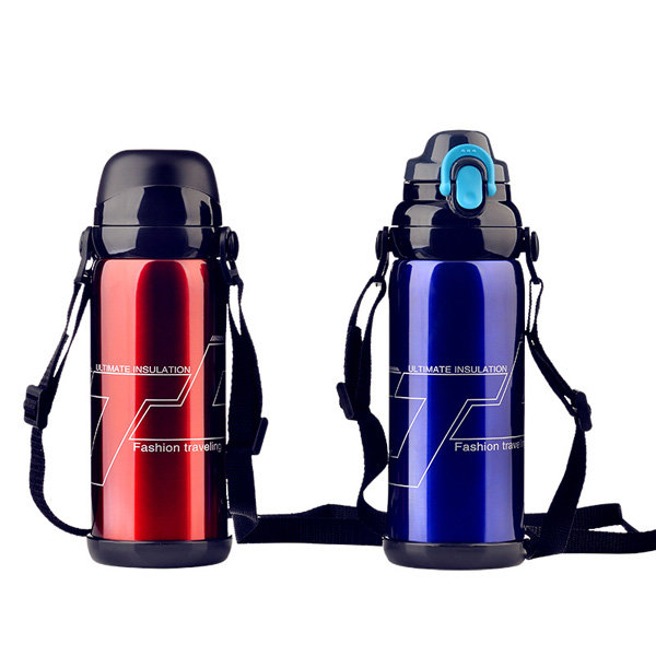 800ml Stainless Steel Double Cover Thermal Insulation Kettle Vacuum Thermos Flask Travel Mug