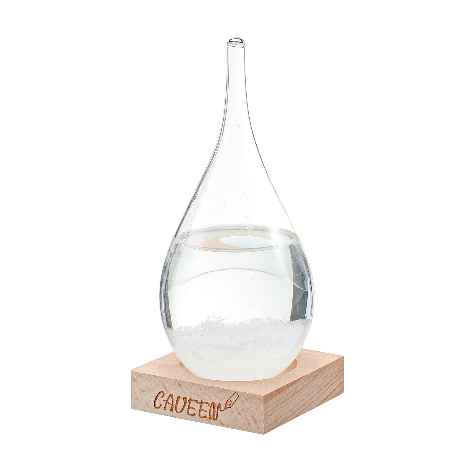 CAVEEN Storm Glass Weather Forecaster Stylish and Creative Drop-Shaped Glass Barometer Weather Stati