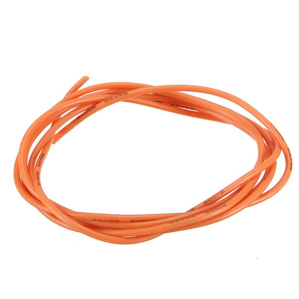 24AWG Flexibele Silicon Wire Cable Soft Hoge Temperatuur Ingeblikte Koper Orange 1/3/5 / 10M