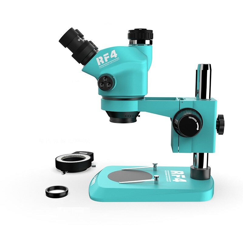 RF4 RF7050TV 7X-50X Verstelbare Trinoculaire Zoom Stereo Microscoop voor Mobiele Telefoon Repareren
