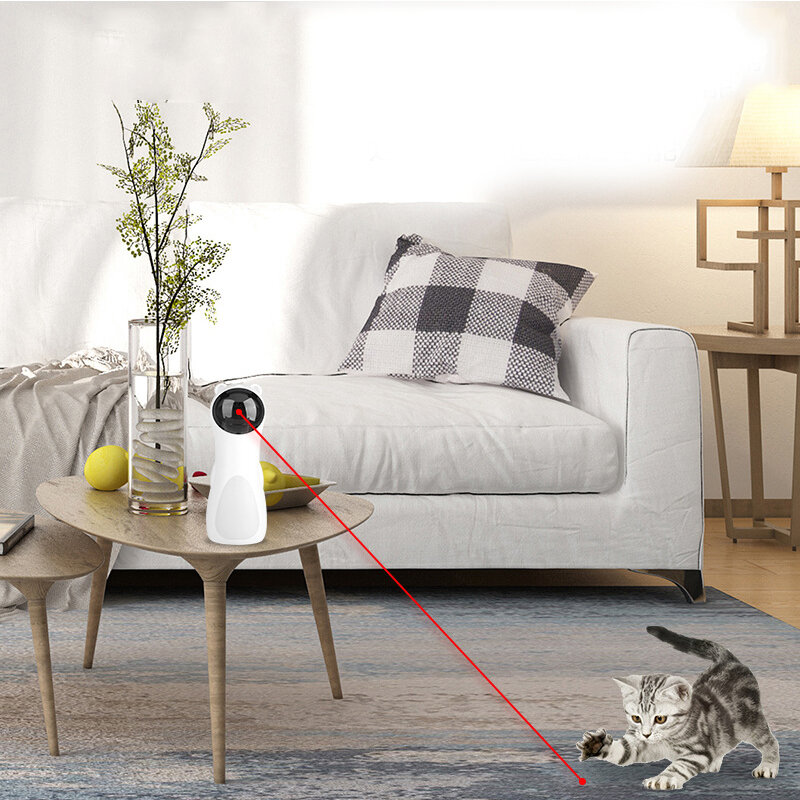 Automatic Multi-angle Adjustable Cat Interactive LED Laser Toy USB Charge With Mute Motor Funny Toy Cat Sports Training