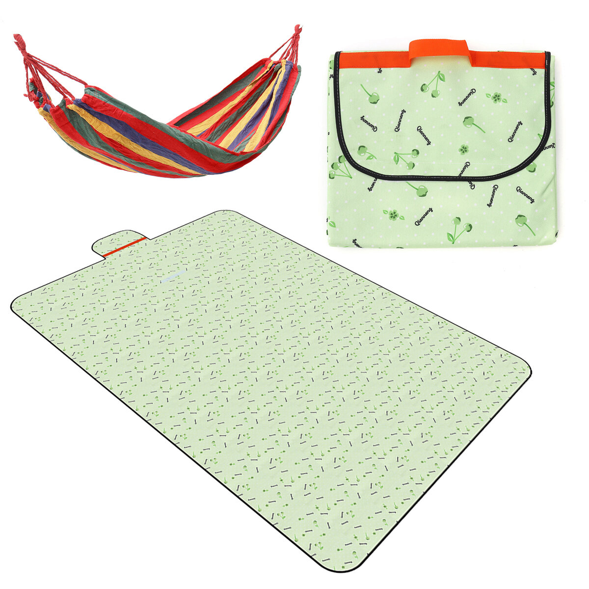Tapete de piquenique dobrável Almofada de dormir impermeável Almofada de cobertor com rede para acampamento ao ar livre para piquenique viagem