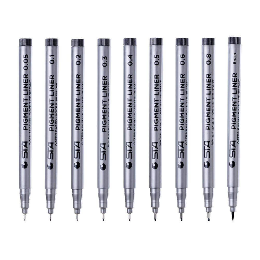 Sta 8050 Drawing Needle Pen Series Hook Liner sketch markers Tekening Waterproof Art Supplies Manga 