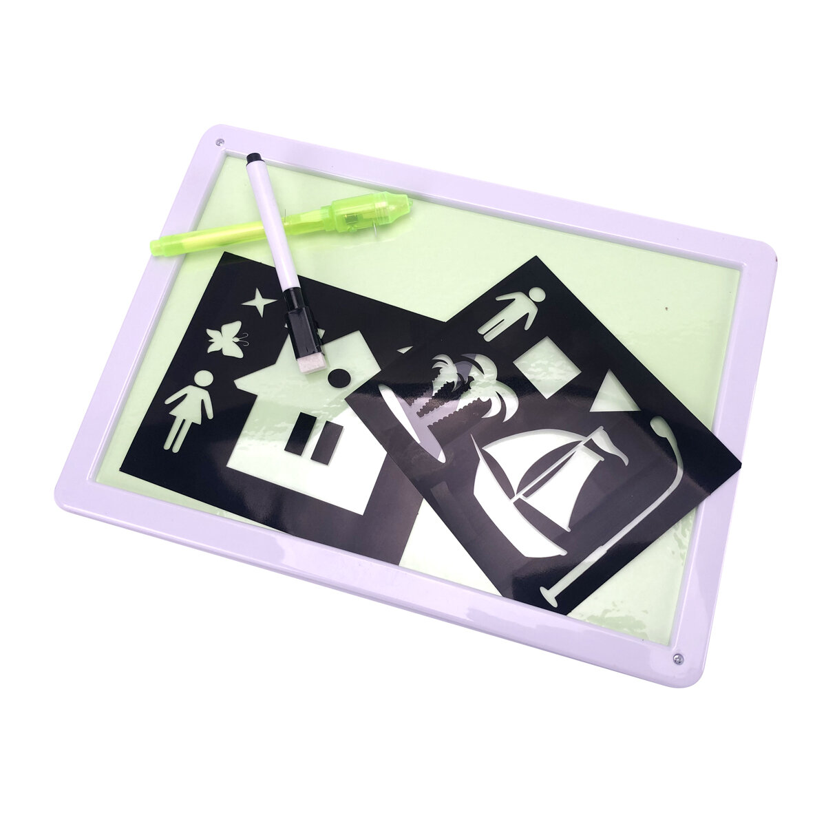 

Children's Illuminate Drawing Board A4 Glowing Painting Tablet Fun Brain Developing Fluorescent Drwaing Pad with Light