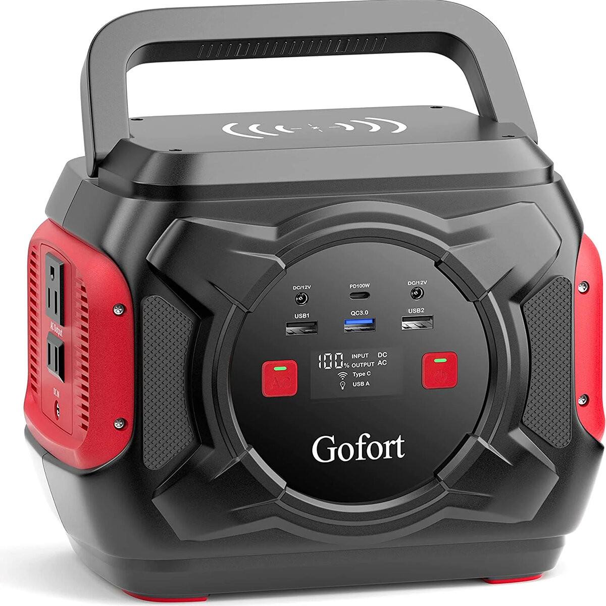[US Direct] Gofort A301 292Wh 80000mAh Portable Power Station 320W Solar Generator With AC/DC/100W USB-C/Wireless Charger/SOS Light CPAP Battery Pack Backup Power For CPAP Outdoor Adventure Camping Emergency