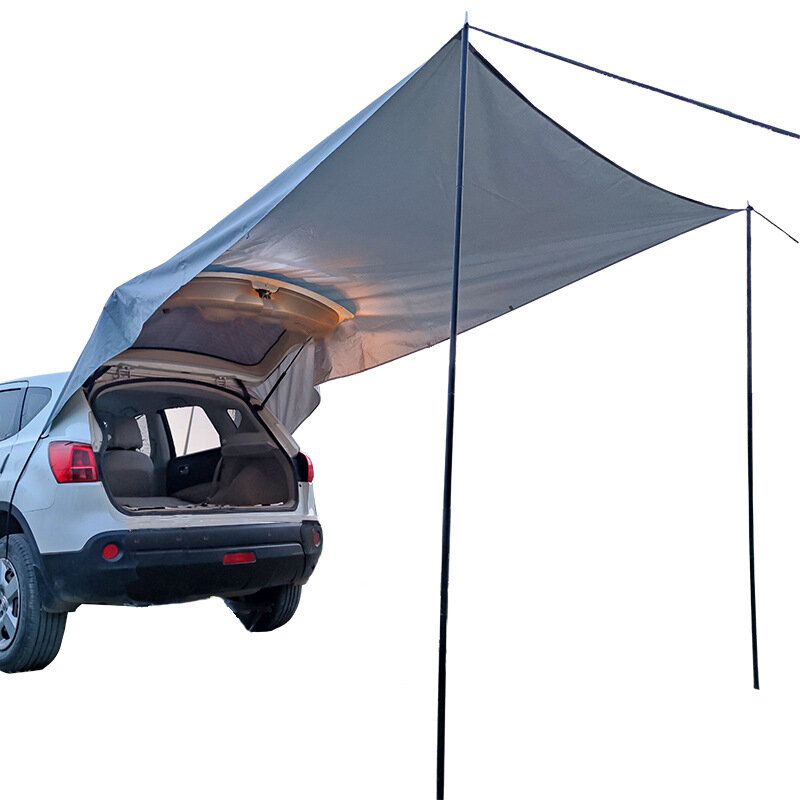 IPRee® Namiot samochodowy na tylnej klapie samochodu, wodoodporny namiot boczny dla ciężarówek, osłona przeciwsłoneczna, kemping i podróże.