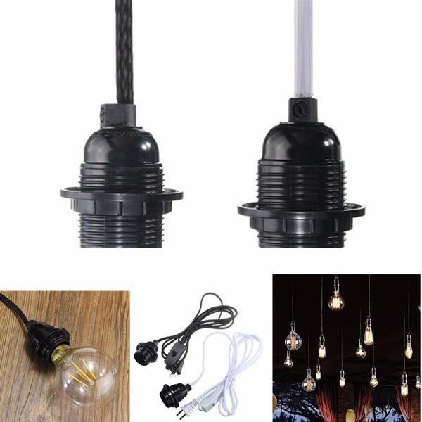 2.5M Cord E27/E26 Edison Hanger Light Holder Hanglamp Socket US Plug Adapter Switch