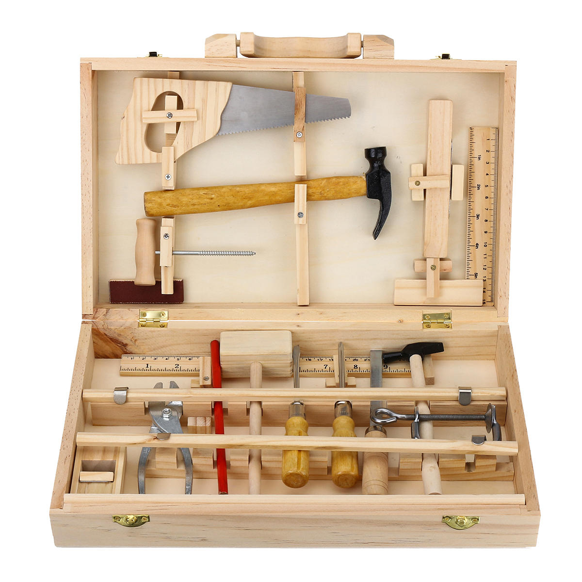 wooden kids tool set