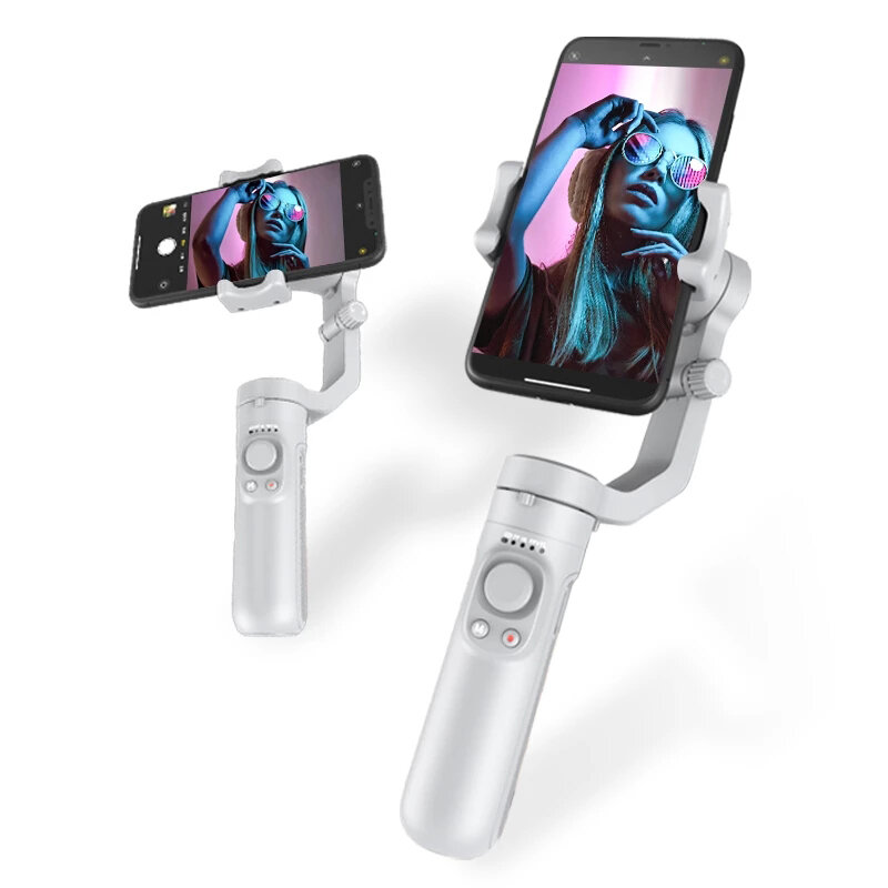 

YELANGU 3-Axis Handheld Gimbal Video Record Bluetooth Selfie Stick Tripod Phone Gimbal Stabilizer for iPhone 13 Pro Xiao