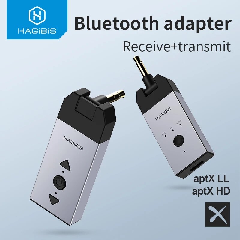 

HAGiBiS bluetooth 5.0 Audio Receiver Transmitter HD 3.5mm Jack Aux Wireless Adapter for Car PC Headphone TV Speaker
