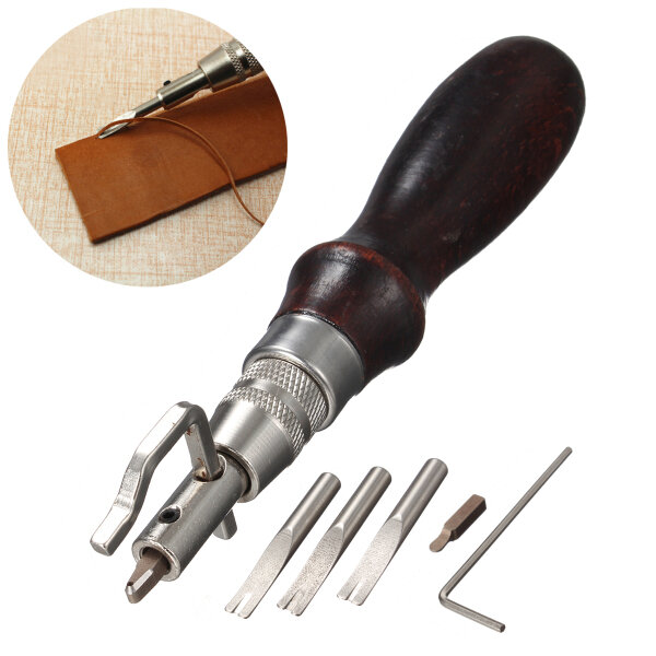 Leren Craft Punch Tools Kit Stitching Carving Working Naaien Saddle Groover
