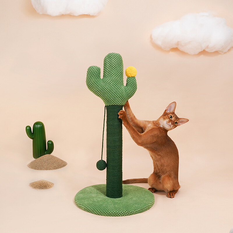 Στα 18,87€ από αποθήκη Τσεχίας | ZERE Cat Scratching Post Cactus Grab Post Grind Claws Play for Pet Supplies Playing Toy