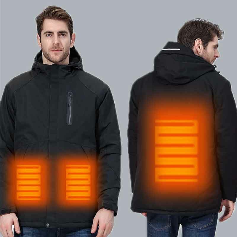 TENGOO Intelligent Heating Jacket USB Power Supply Carbon Fiber Heating Three Temperature Warm Winter Heating Cotton Jacket