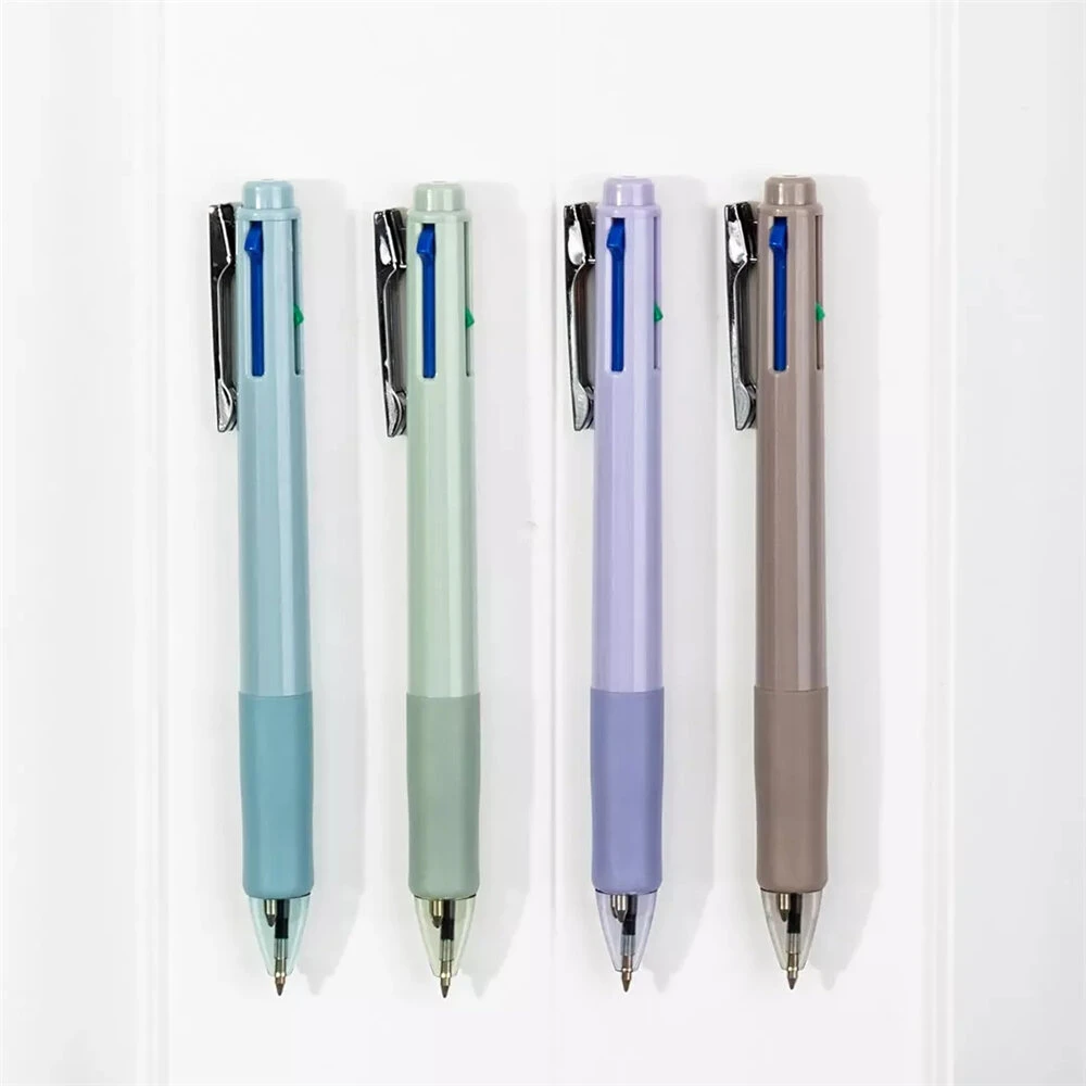 0.7mm medium oil pen press four colors ballpoint pen for office school students stationary gifts supplies