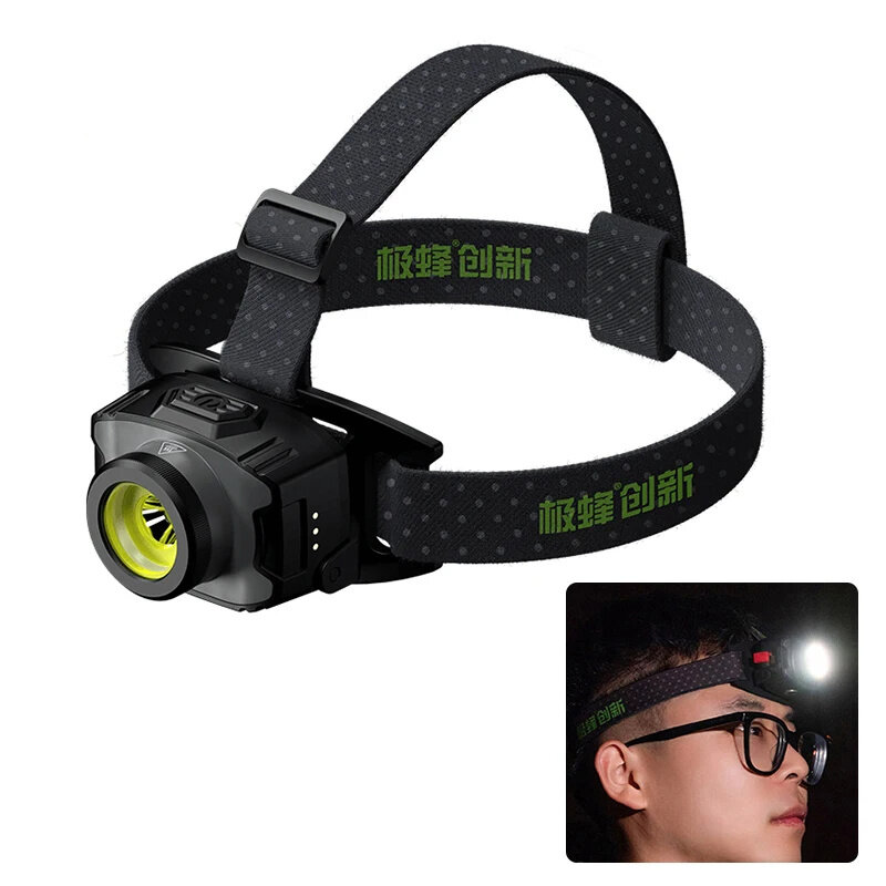 BEEBEST 1000LM 100M Powerful LED Headlamp Built in 1200mAh Battery Outdoor Camping Headlight Working Fishing Flashlight