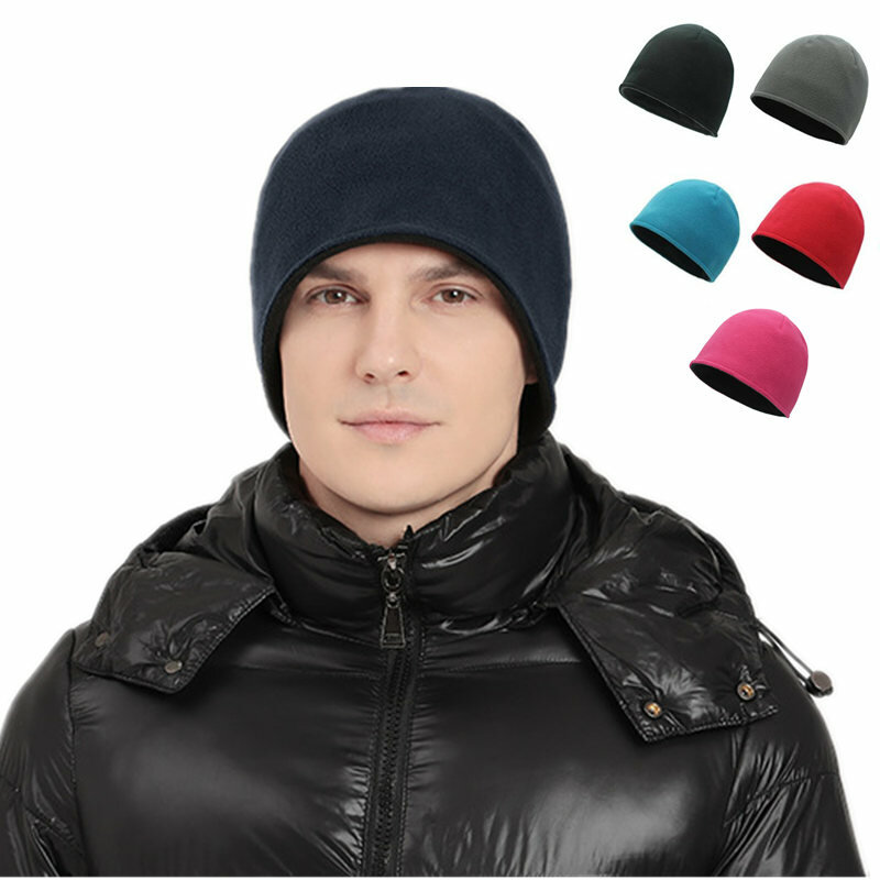 Men Women Winter Hats Cap Double Sided Outdoor Cycling Ski Ear Protection Cold Resistant Fluff Hats