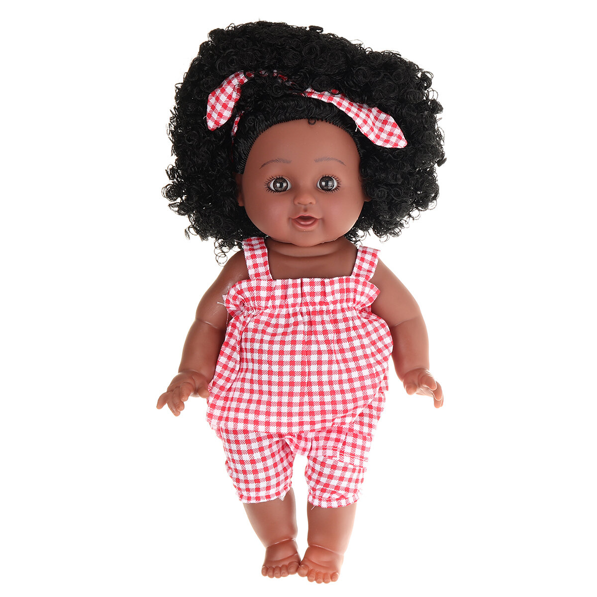 12 pulgadas Soft Silicona vinilo PVC negro muñeca de moda para bebé girar 360 ° niña africana perfecta muñeca Reborn jug