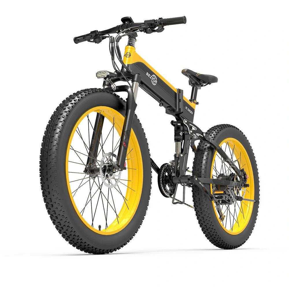 [EU DIRECT] Bezior X500 12.8Ah 48V 500W Electric Bicycle 26inch 100km Mileage Range Max Load 200kg - Black green