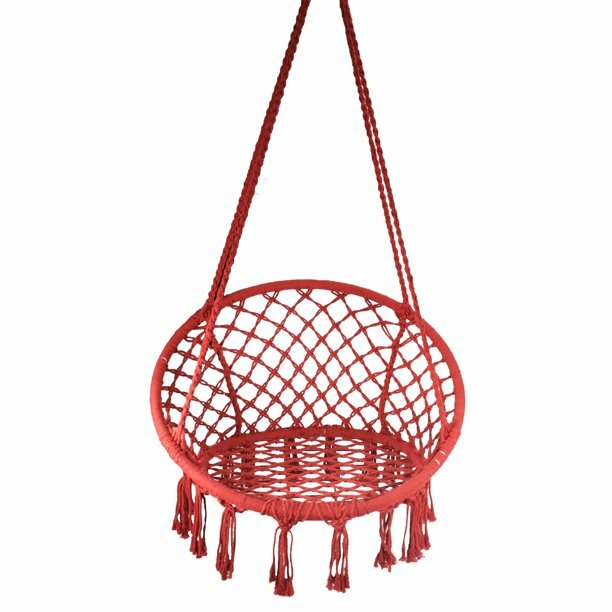 

Handmade Bohemian Chic Outdoor Hammock Swing Cotton Rope Hanging Chair Swing Chairs Baby Cradle Pets Bed