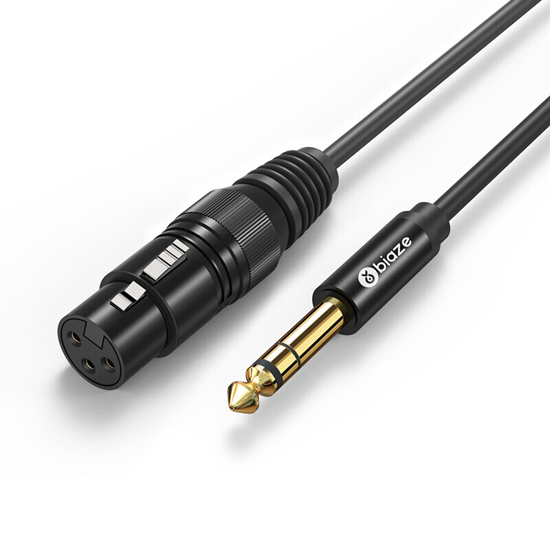 

BIAZE HX24 6.5mm to Cannon Male to Female Microphone Audio Cable 3-Core XLR Balanced Cable