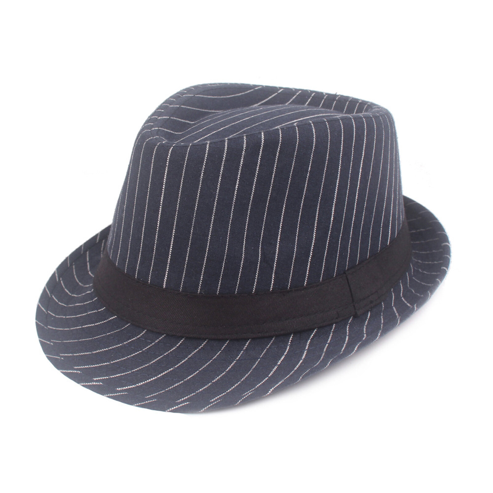 Men Cotton Striped Casual All-match Sunshade Top Hats Flat Hats