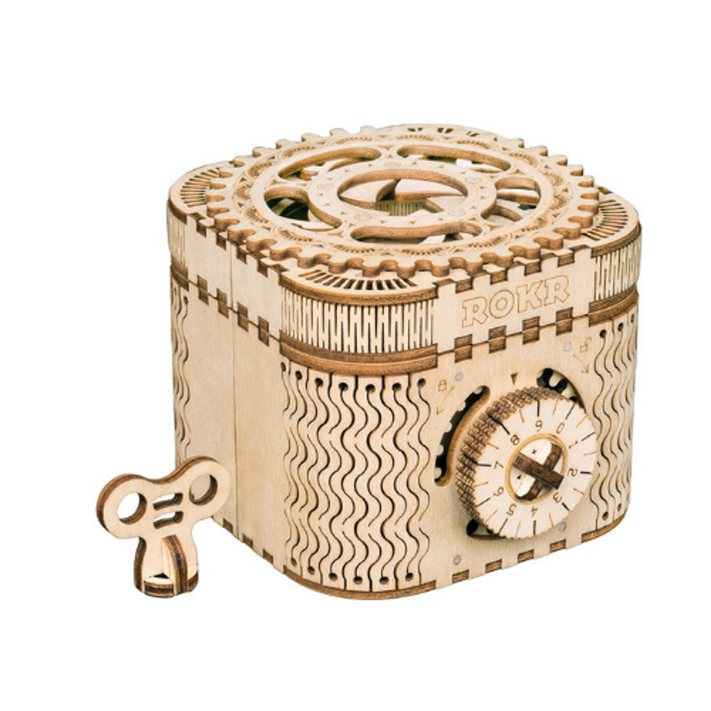 Robotime LK502 Password Box DIY Handmade Wooden Three-dimensional Assembled Toy