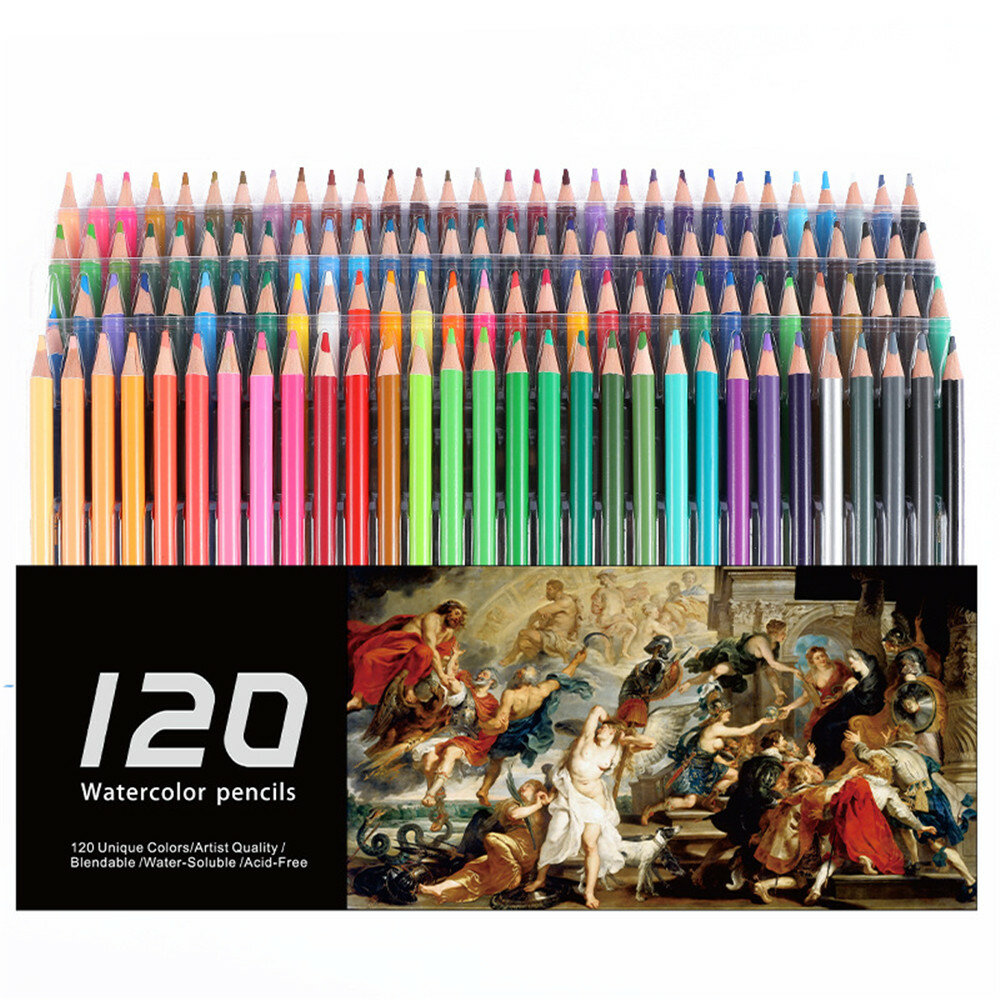 

120/150/180/210 Color Pencil Set Watercolor Drawing Sketching Art Hand Account Water-soluble Colored Pencil Stationery S